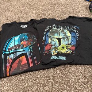Star Wars Mandalorian T-Shirt - Black and Blue